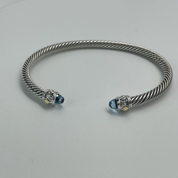 David Yurman Renaissance Blue Topaz Bracelet with 18K Yellow Gold - Picture 9 of 15